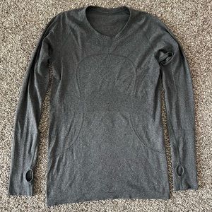Grey Lululemon Swiftly Long Sleeve
